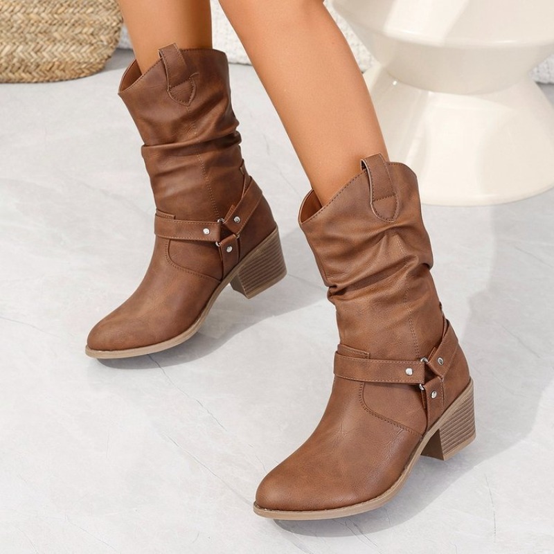 Womens Mid-Calf Boots Retro St - Ethnic Fashion Women review and price